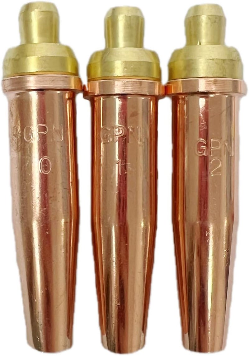 ALLZSMOOTHLY 0-GPN,1-GPN,2-GPN Propane/Natural Gas General Purpose Cutting Tips/Cutting Torch Tips,Victor Style,Pack of 3 - Image 1